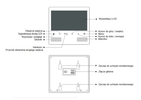 Zestaw Wideodomofon Vidos z czytnikiem RFID S1201A monitor M1023W2