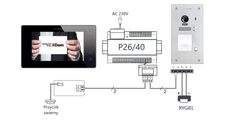 Zestaw Wideodomofon Vidos z czytnikiem RFID S1201A monitor M1021B2