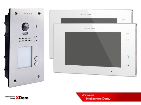 Zestaw Wideodomofon Vidos z czytnikiem RFID S1202A monitor M1021W2