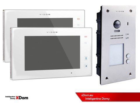 Zestaw Wideodomofon Vidos z czytnikiem RFID S1202A monitor M1021W2