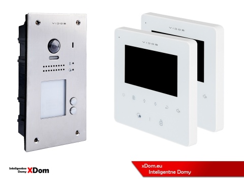 Zestaw Wideodomofon Vidos z czytnikiem RFID S1202A monitor M1022W2