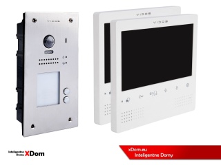 Zestaw Wideodomofon Vidos z czytnikiem RFID S1202A monitor M1023W2