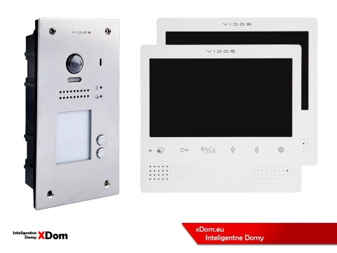 Zestaw Wideodomofon Vidos z czytnikiem RFID S1202A monitor M1023W2