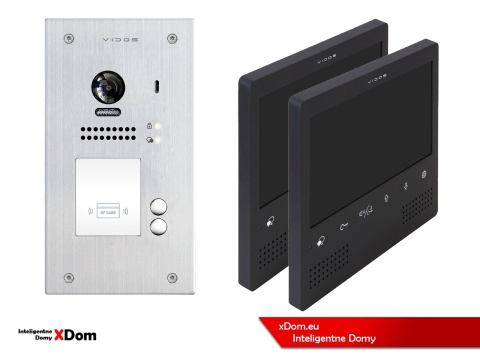 Zestaw Wideodomofon Vidos z czytnikiem RFID S1202A monitor M1023B2
