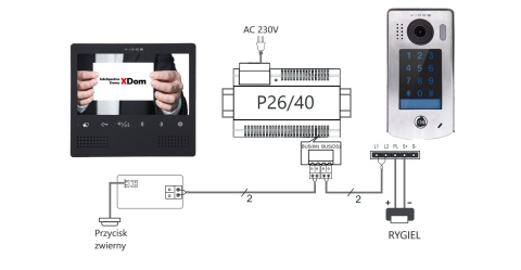 Zestaw Wideodomofon Vidos z szyfratorem S1301D monitor M1023B2