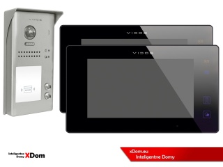 Zestaw Wideodomofon dwurodzinny Vidos z czytnikiem RFID S1102A monitor M1021B2