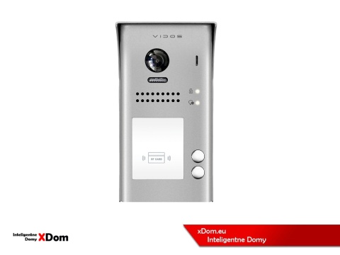 Zestaw Wideodomofon dwurodzinny Vidos z czytnikiem RFID S1102A monitor M1021B2