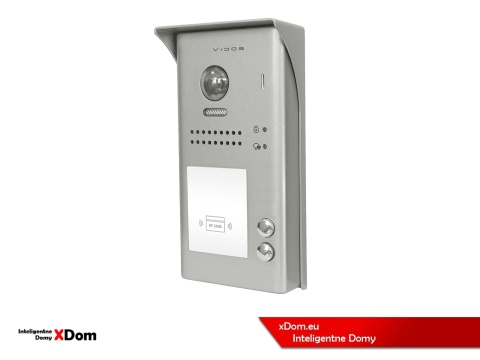 Zestaw Wideodomofon dwurodzinny Vidos z czytnikiem RFID S1102A monitor M1021W2