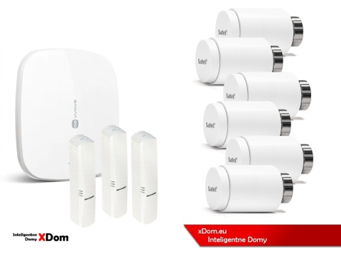 Zestaw SATEL BE WAVE Smart HUB + głowice termostatyczne ART-210 ABAX2 + czujnik temperatury