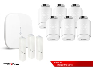 Zestaw SATEL BE WAVE Smart HUB + głowice termostatyczne ART-210 ABAX2 + czujnik temperatury