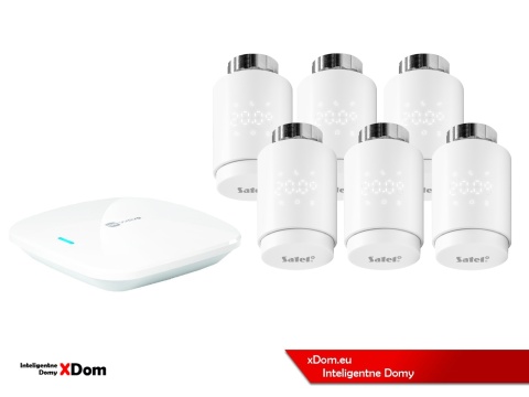 Zestaw SATEL BE WAVE Smart HUB + głowice termostatyczne ART-210 ABAX2 + czujnik temperatury