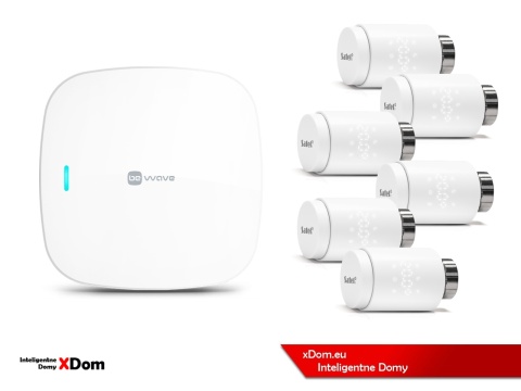 Zestaw SATEL BE WAVE Smart HUB + głowice termostatyczne ART-210 ABAX2 + czujnik temperatury