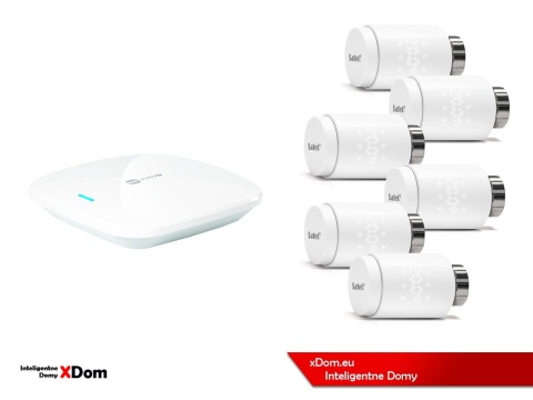 Zestaw SATEL BE WAVE Smart HUB + głowice termostatyczne ART-210 ABAX2 + czujnik temperatury
