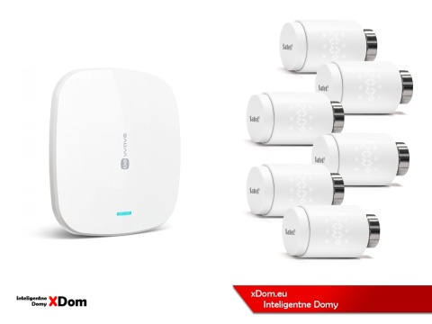 Zestaw SATEL BE WAVE Smart HUB + głowice termostatyczne ART-210 ABAX2 + czujnik temperatury