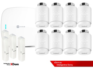 Zestaw SATEL BE WAVE Smart HUB + głowice termostatyczne ART-210 ABAX2 + czujnik temperatury