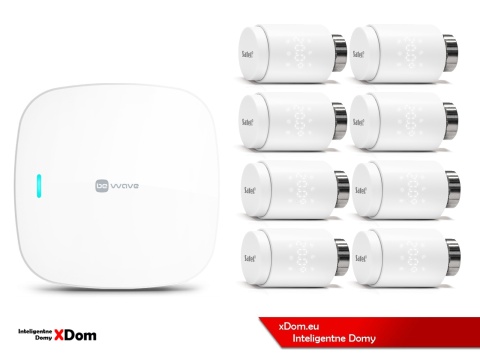 Zestaw SATEL BE WAVE Smart HUB + głowice termostatyczne ART-210 ABAX2 + czujnik temperatury