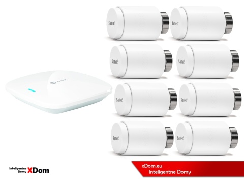 Zestaw SATEL BE WAVE Smart HUB + głowice termostatyczne ART-210 ABAX2 + czujnik temperatury