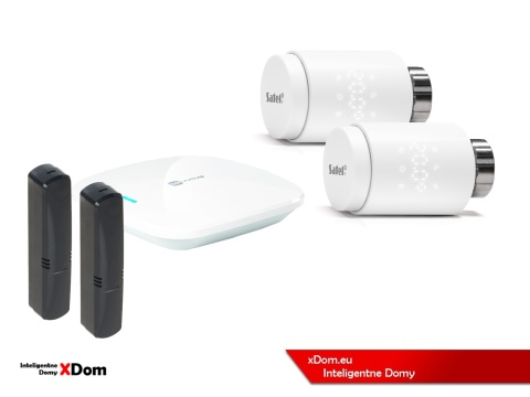 Zestaw SATEL BE WAVE Smart HUB + głowice termostatyczne ART-210BG ABAX2 + czujnik temperatury