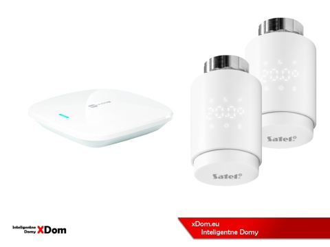 Zestaw SATEL BE WAVE Smart HUB + głowice termostatyczne ART-210BG ABAX2 + czujnik temperatury