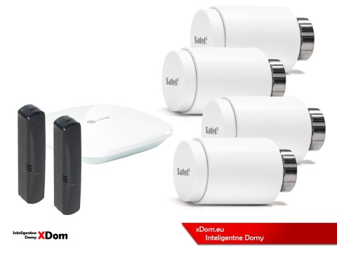 Zestaw SATEL BE WAVE Smart HUB + głowice termostatyczne ART-210BG ABAX2 + czujnik temperatury