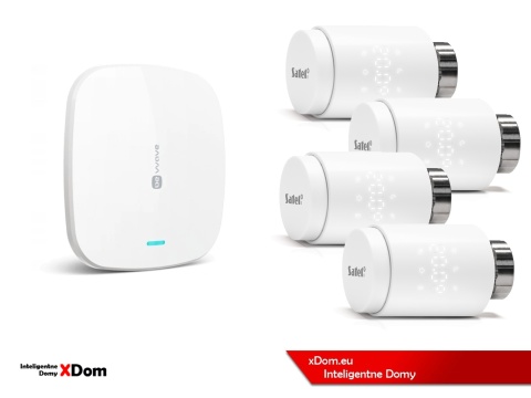 Zestaw SATEL BE WAVE Smart HUB + głowice termostatyczne ART-210BG ABAX2 + czujnik temperatury