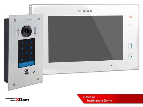 Zestaw Wideodomofon Vidos z szyfratorem S1401D monitor M1021W2