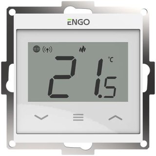 ENGO Controls E55-W - Internetowy, podtynkowy regulator temperatury do ramki 55x55, Wi-F