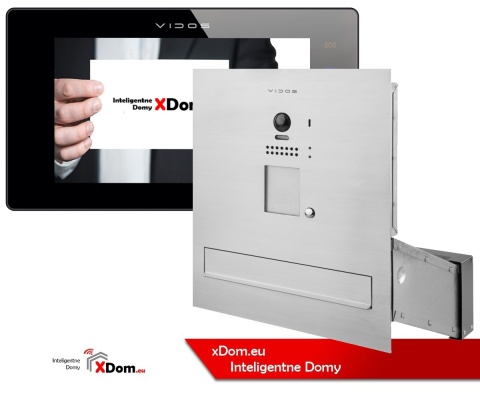 Skrzynka na listy wideodomofon Vidos S1201A-SKM monitor M1021B2