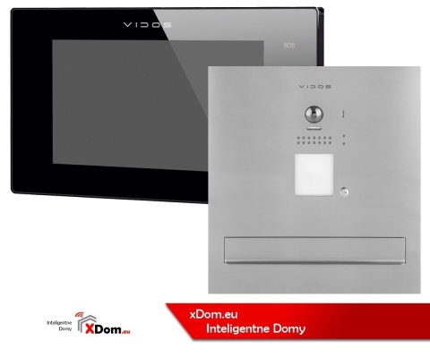 Skrzynka na listy wideodomofon Vidos S1201A-SKM monitor M1021B2