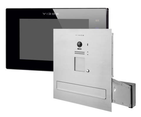 Skrzynka na listy wideodomofon Vidos S1201A-SKM monitor M1021B2