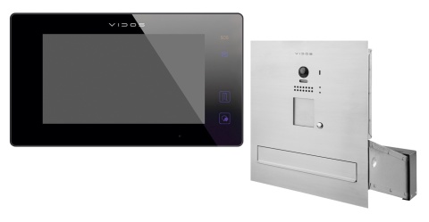 Skrzynka na listy wideodomofon Vidos S1201A-SKM monitor M1021B2