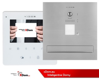 Skrzynka na listy wideodomofon Vidos S1201A-SKM monitor M1022W2