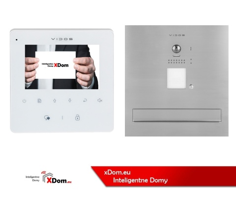 Skrzynka na listy wideodomofon Vidos S1201A-SKM monitor M1022W2