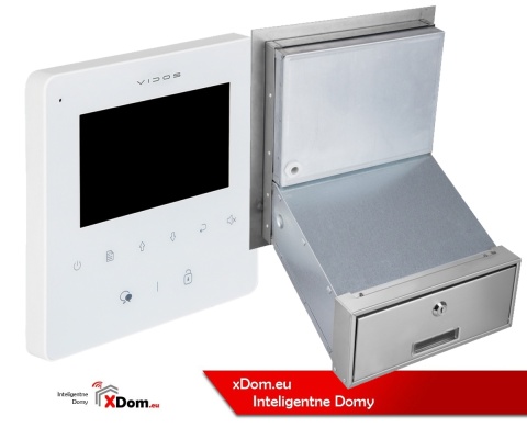 Skrzynka na listy wideodomofon Vidos S1201A-SKM monitor M1022W2