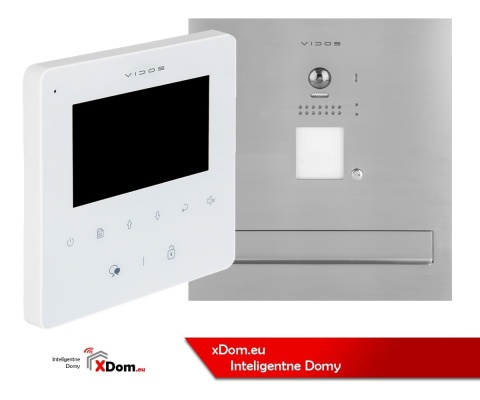 Skrzynka na listy wideodomofon Vidos S1201A-SKM monitor M1022W2