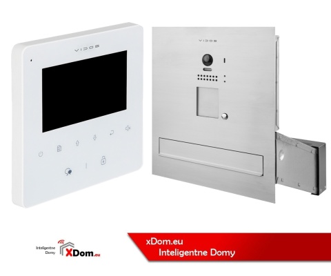 Skrzynka na listy wideodomofon Vidos S1201A-SKM monitor M1022W2