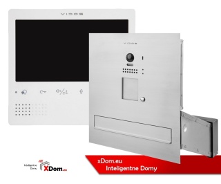 Skrzynka na listy wideodomofon Vidos S1201A-SKM monitor M1023W2