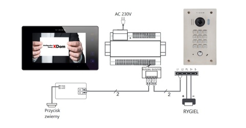 Zestaw Wideodomofon Vidos z szyfratorem S1411D monitor M1021B2