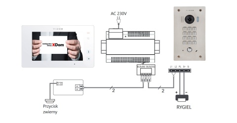 Zestaw Wideodomofon Vidos z szyfratorem S1411D monitor M1021W2