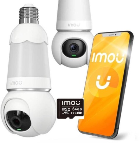 Kamera IP Imou kamera żarówka Bulb Cam 5MP IPC z kartą pamięci 64GB