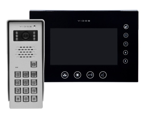 Vidos zestaw wideodomofonu z szyfratorem S50D i monitorem M670BS2