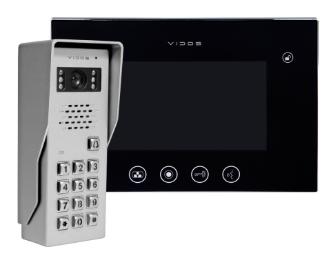 Vidos zestaw wideodomofonu z szyfratorem S50D i monitorem M670B