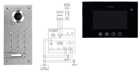 Wideodomofon Vidos S561D Monitor M670B z szyfratorem
