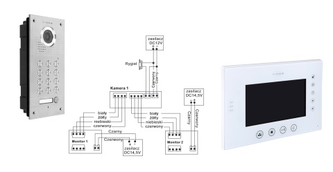 Wideodomofon Vidos S561D Monitor M670WS2 z szyfratorem
