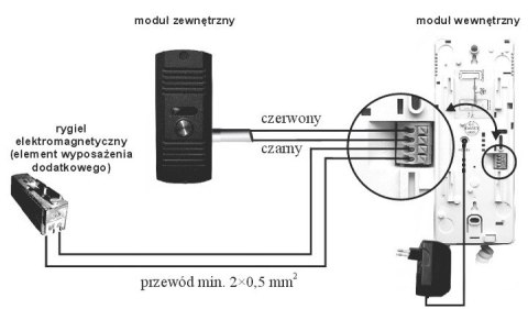DOMOFON EURA ADP-20A3 Grafitowo Biały; 7017