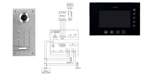 Wideodomofon Vidos S561D Monitor M670BS2 z szyfratorem