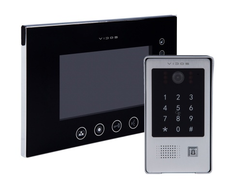 Wideodomofon Vidos z szyfratorem i czytnikiem RFID S20DA i monitorem M670BS2