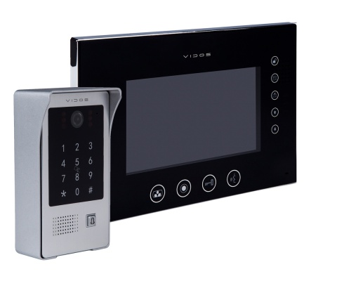 Wideodomofon Vidos z szyfratorem i czytnikiem RFID S20DA i monitorem M670BS2