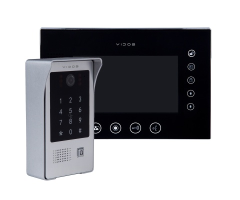 Wideodomofon Vidos z szyfratorem i czytnikiem RFID S20DA i monitorem M670BS2