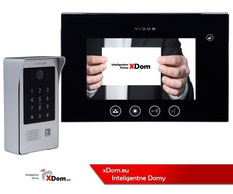 Wideodomofon Vidos z szyfratorem i czytnikiem RFID S20DA i monitorem M670B